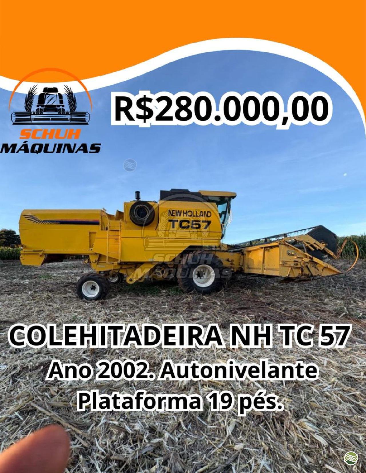 COLHEITADEIRA NEW HOLLAND TC 57 Schuh Máquinas MARECHAL CANDIDO RONDON PARANÁ PR